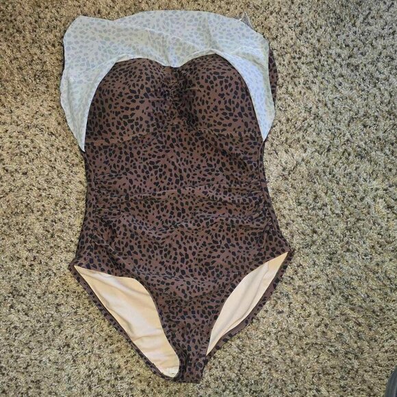 Kona Sol Animal Print One Piece Swimsuit NWT - Picture 4 of 6